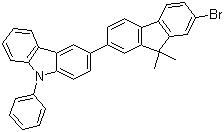 3-(7-溴-9,9-二甲基-9H-芴-2-基)-9-苯基-9H-咔唑分子结构 (CAS 1186644-43-8)