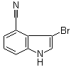 结构式 CAS# 1186663-64-8, 3-溴-1H-吲哚-4-甲腈