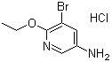5-Bromo-6-ethoxy-3-pyridinamine hydrochloride molecular structure (CAS 1187386-05-5)