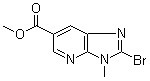 Methyl 2-bromo-3-methyl-3H-imidazo[4,5-b]pyridin-6-carboxylate molecular structure (CAS 1187830-49-4)