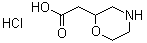 2-(Morpholin-2-yl)acetic acid hydrochloride molecular structure (CAS 1187929-25-4)