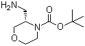 (S)-3-(氨基甲基)吗啉-4-羧酸叔丁酯分子结构 (CAS 1187929-79-8)