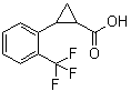 2-[2-(三氟甲基)苯基]环丙烷羧酸分子结构 (CAS 1187933-13-6)