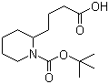 1-[(tert-Butoxy)carbonyl]-2-piperidinebutanoic acid molecular structure (CAS 1187963-87-6)