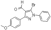 5-Bromo-3-(4-methoxyphenyl)-1-phenyl-1H-pyrazole-4-carboxaldehyde molecular structure (CAS 1188037-01-5)