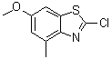 2-Chloro-6-methoxy-4-methylbenzothiazole molecular structure (CAS 1188045-51-3)