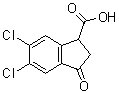 5,6-二氯-2,3-二氢-3-氧代-1H-茚-1-羧酸分子结构 (CAS 1188151-00-9)