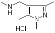 N,1,3,5-Tetramethyl-1H-pyrazole-4-methanamine hydrochloride molecular structure (CAS 1188264-82-5)