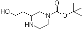 tert-Butyl 3-(2-hydroxyethyl)piperazine-1-carboxylate molecular structure (CAS 1188265-73-7)