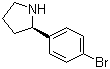 (R)-2-(4-溴苯基)吡咯烷分子结构 (CAS 1189155-63-2)