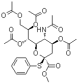 N-乙酰基-2-S-苯基-2-硫代-alpha-神经氨酸甲酯 4,7,8,9-四乙酸酯分子结构 (CAS 118977-26-7)