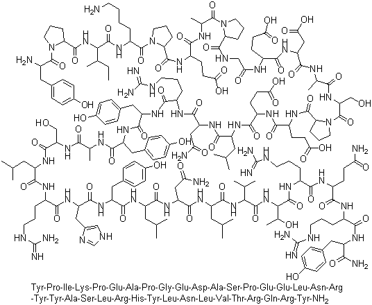 Peptide YY human molecular structure (CAS 118997-30-1)