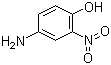 2-硝基-4-氨基苯酚分子结构 (CAS 119-34-6)