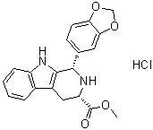 (1S,3S)-1-(1,3-Benzodioxol-5-yl)-2,3,4,9-tetrahydro-1H-pyrido[3,4-b]indole-3-carboxylic acid methyl ester hydrochloride (1:1) molecular structure (CAS 1190238-20-0)