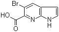 5-Bromo-1H-pyrrolo[2,3-b]pyridine-6-carboxylic acid molecular structure (CAS 1190322-26-9)