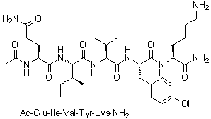 N2-Acetyl-L-glutaminyl-L-isoleucyl-L-valyl-L-tyrosyl-L-lysinamide molecular structure (CAS 1190970-24-1)
