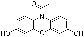 10-乙酰基-3,7-二羟基吩噁嗪分子结构 (CAS 119171-73-2)