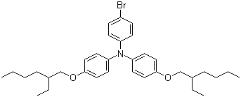 4-溴-N,N-双[4-(2-乙基己氧基)苯基]苯胺分子结构 (CAS 1192035-51-0)