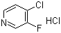 4-氯-3-氟吡啶盐酸盐分子结构 (CAS 119229-74-2)