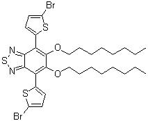 4,7-Bis(5-bromo-2-thienyl)-5,6-bis(octyloxy)-2,1,3-benzothiadiazole molecular structure (CAS 1192352-10-5)