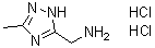 3-甲基-1H-1,2,4-三唑-5-甲胺二盐酸盐分子结构 (CAS 1192477-93-2)