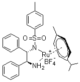 [[(1S,2S)-2-Amino-1,2-diphenylethyl](4-toluenesulfonyl)amido](p-cymene)ruthenium(II) tetrafluoroborate molecular structure (CAS 1192483-25-2)