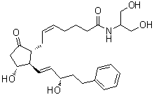 (5Z)-N-[2-Hydroxy-1-(hydroxymethyl)ethyl]-7-[(1R,2R,3R)-3-hydroxy-2-[(1E,3S)-3-hydroxy-5-phenyl-1-penten-1-yl]-5-oxocyclopentyl]-5-heptenamide molecular structure (CAS 1193782-16-9)