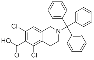 5,7-Dichloro-2-trityl-1,2,3,4-tetrahydroisoquinoline-6-carboxylic acid molecular structure (CAS 1194550-56-5)