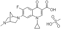Danofloxacin mesylate molecular structure (CAS 119478-55-6)