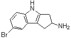 7-Bromo-1,2,3,4-tetrahydro-cyclopent[b]indol-2-amine molecular structure (CAS 1196037-58-7)