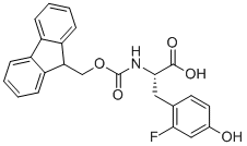 N-芴甲氧羰基-2-氟-L-酪氨酸分子结构 (CAS 1196146-72-1)