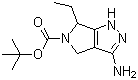 3-Amino-6-ethyl-4,6-dihydropyrrolo[3,4-c]pyrazole-5(1H)-carboxylic acid tert-butyl ester molecular structure (CAS 1196153-31-7)