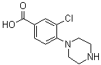 3-氯-4-(哌嗪-1-基)苯甲酸分子结构 (CAS 1197193-06-8)