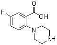 5-Fluoro-2-(1-piperazinyl)benzoic acid molecular structure (CAS 1197193-39-7)