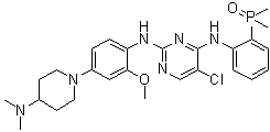 5-Chloro-N2-[4-[4-(dimethylamino)-1-piperidinyl]-2-methoxyphenyl]-N4-[2-(dimethylphosphinyl)phenyl]-2,4-pyrimidinediamine molecular structure (CAS 1197958-12-5)