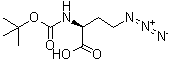 (2S)-4-叠氮基-2-[[叔丁氧羰基]氨基]丁酸分子结构 (CAS 120042-08-2)
