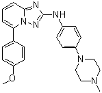 5-(4-Methoxyphenyl)-N-[4-(4-methyl-1-piperazinyl)phenyl]-[1,2,4]triazolo[1,5-a]pyridin-2-amine molecular structure (CAS 1202483-45-1)