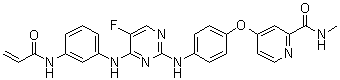 4-[4-[[5-Fluoro-4-[[3-[(1-oxo-2-propen-1-yl)amino]phenyl]amino]-2-pyrimidinyl]amino]phenoxy]-N-methyl-2-pyridinecarboxamide molecular structure (CAS 1202759-32-7)
