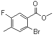 2-溴-5-氟-4-甲基苯甲酸甲酯分子结构 (CAS 1204304-98-2)