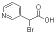 alpha-溴吡啶-3-乙酸分子结构 (CAS 1205556-96-2)