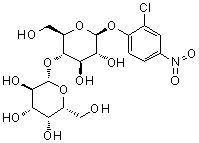 2'-氯-4'-硝基苯基 beta-D-乳糖苷分子结构 (CAS 120583-41-7)