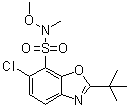 6-氯-2-叔丁基-N-甲氧基-N-甲基-7-苯并恶唑磺酰胺分子结构 (CAS 1206896-20-9)