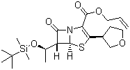6-[1-[(叔丁基二甲基硅)氧]乙基]-7-氧代-3-(四氢-3-呋喃基)-4-硫杂-1-氮杂双环[3.2.0]庚-2-烯-2-羧酸烯丙酯分子结构 (CAS 120705-71-7)