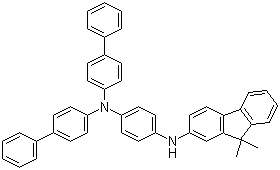 N1,N1-二([1,1'-联苯]-4-基)-N4-(9,9-二甲基-9H-芴-2-基)-1,4-苯二胺分子结构 (CAS 1207176-70-2)