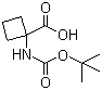 N-Boc-1-aminocyclobutanecarboxylic acid molecular structure (CAS 120728-10-1)