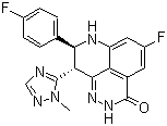 (8S,9R)-5-Fluoro-8-(4-fluorophenyl)-2,7,8,9-tetrahydro-9-(1-methyl-1H-1,2,4-triazol-5-yl)-3H-pyrido[4,3,2-de]phthalazine-3-one molecular structure (CAS 1207456-01-6)