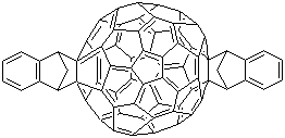 结构式 CAS# 1207461-57-1, 1',1'',4',4''-四氢二[1,4]甲桥萘并[1,2:2',3';56,60:2'',3''][5,6]富勒烯-C60-Ih