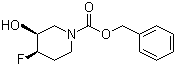 (3R,4S)-rel-4-氟-3-羟基-1-哌啶甲酸苯甲酯分子结构 (CAS 1207853-10-8)