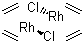 二(乙烯)氯铑二聚体分子结构 (CAS 12081-16-2)