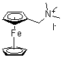N-(二茂铁甲基)三甲基铵碘化物分子结构 (CAS 12086-40-7)